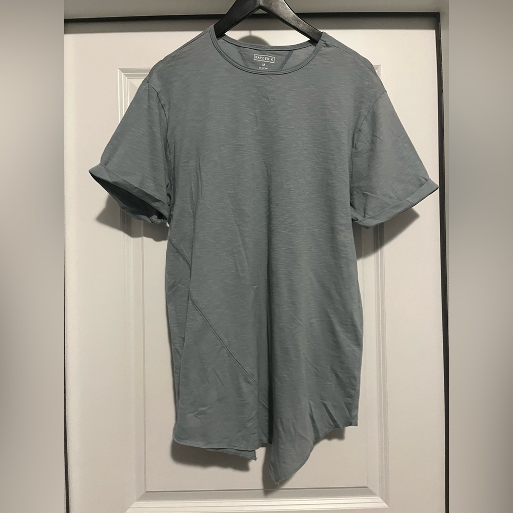 Kayden K light blue short sleeve shirt with rolled up sleeves Men’s Medium